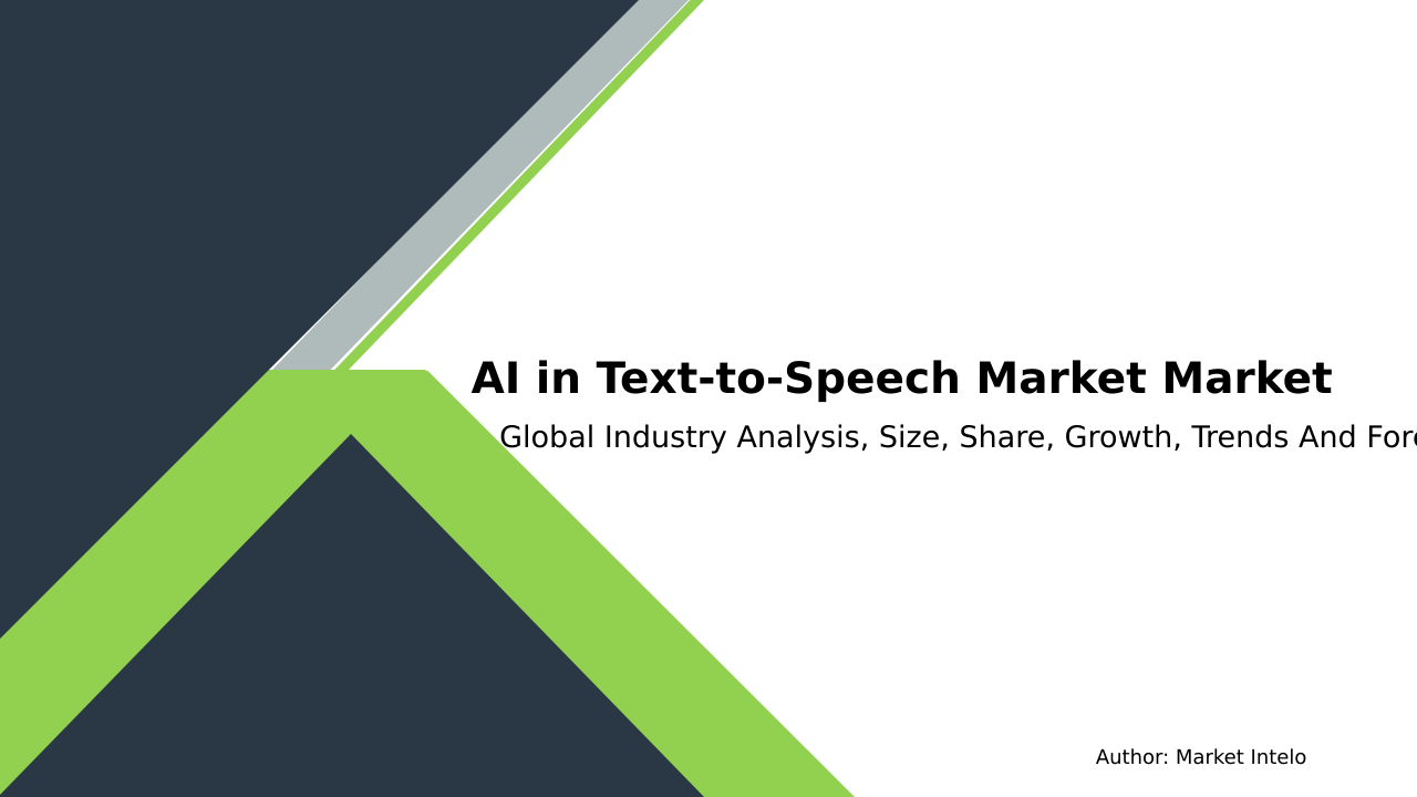 AI in Text-to-Speech Market Research Report 2033